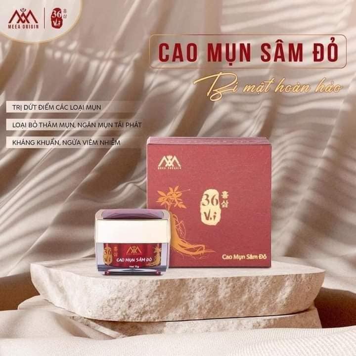 Cao Mụn Sâm Đỏ 36 Vị MeeA Organic Loại Lớn 15g