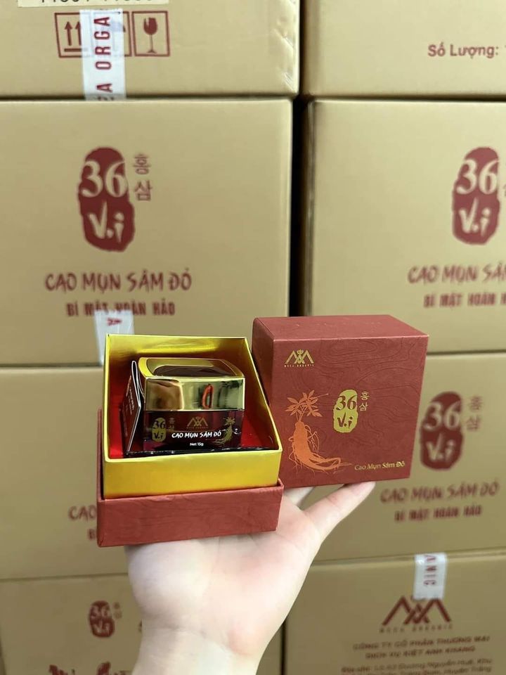 Cao Mụn Sâm Đỏ 36 Vị MeeA Organic Loại Lớn 15g