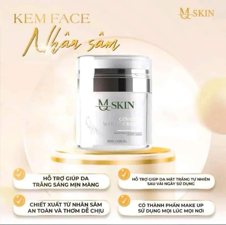Kem Face Nhân Sâm MQ Skin tự tin với làn da không tuổi