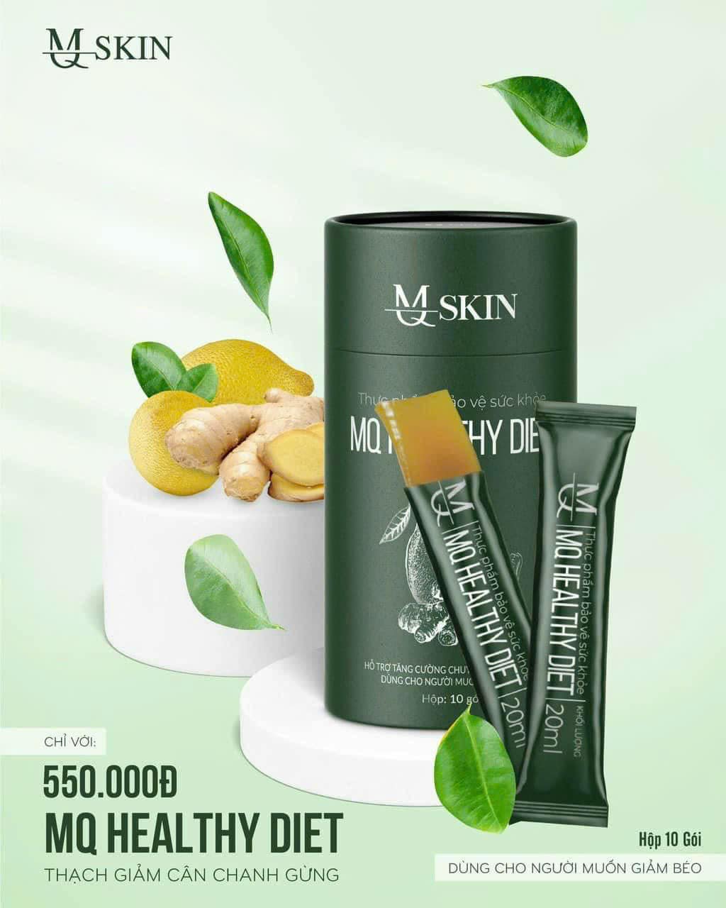 Thạch Giảm Cân Chanh Gừng MQ Skin Healthy Diet có tốt không