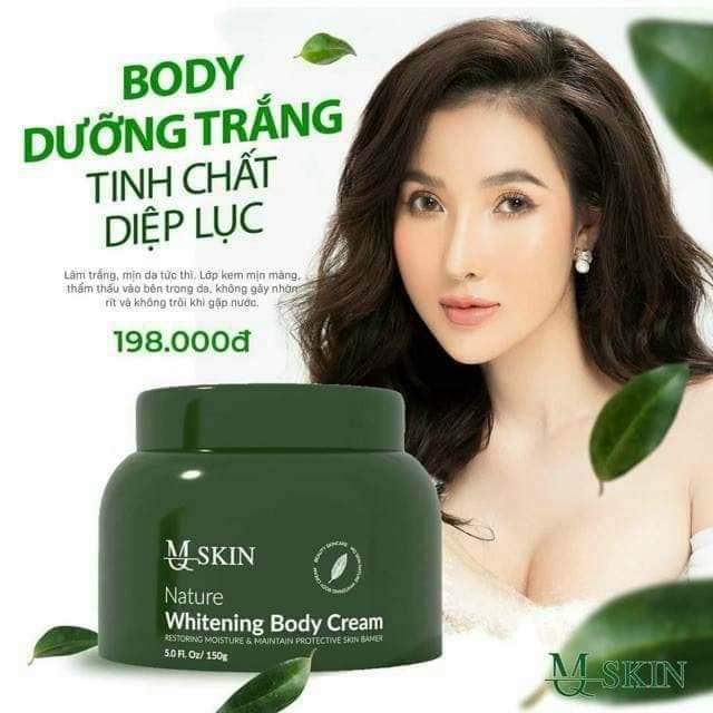 Kem Body Diệp Lục MQ Skin làn da trắng sáng hoàn toàn thiên nhiên