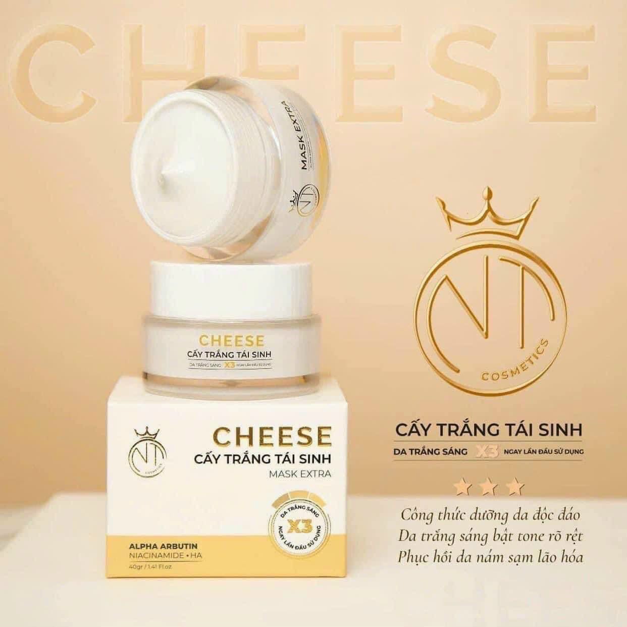 Mỗi ngày bỏ ra vài phút sử dụng Mặt Nạ Cấy Trắng Tái Sinh Cheese NT Cosmeticscho làn da trắng hồng rạng rỡ nhé