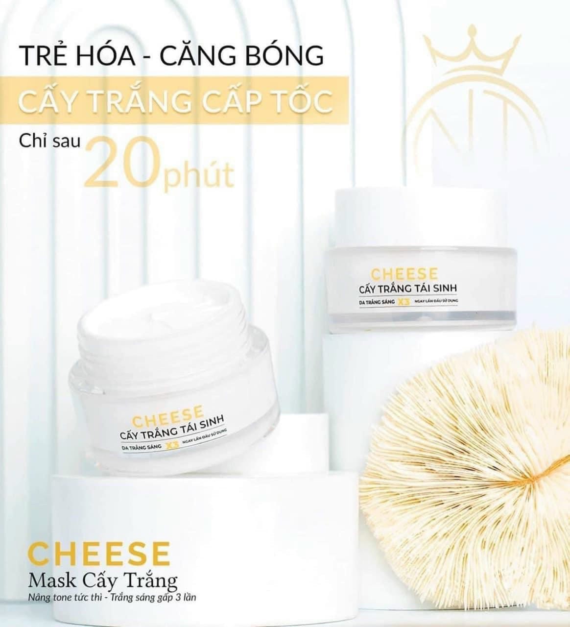 Mỗi ngày bỏ ra vài phút sử dụng Mặt Nạ Cấy Trắng Tái Sinh Cheese NT Cosmeticscho làn da trắng hồng rạng rỡ nhé