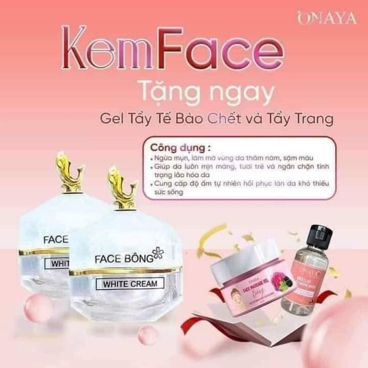 Kem Face Bông Onaya Dưỡng Trắng Da Ngừa Nám