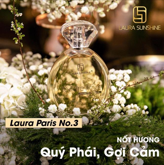Nước hoa Laura Sunshine Paris Tendre Reve là sự ngọt ngào vẫn được duy trì trong làn hương của hoắc hương  và đậu Tonka