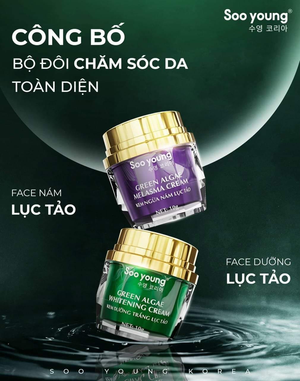 Combo Face Ngày Lục Tảo Soo Young Mini + Face Đêm Lục Tảo Soo Young Mini -