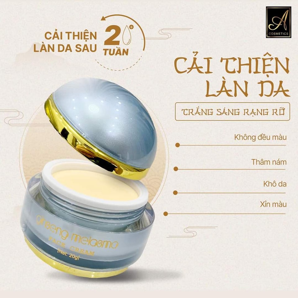Vua trị nám không sâm lấm  Sử dụng 1 hộp mờ nám rõ rệt từ 20-80%