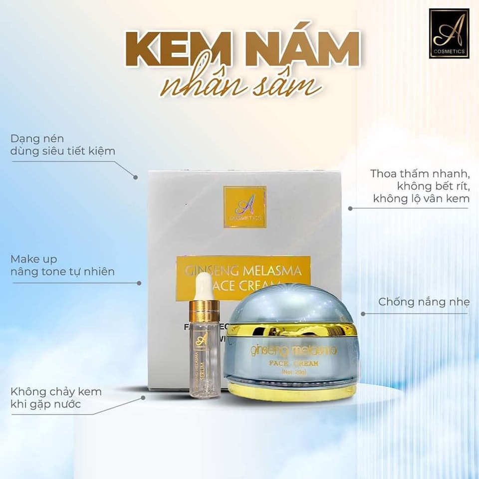 Vua trị nám không sâm lấm  Sử dụng 1 hộp mờ nám rõ rệt từ 20-80%
