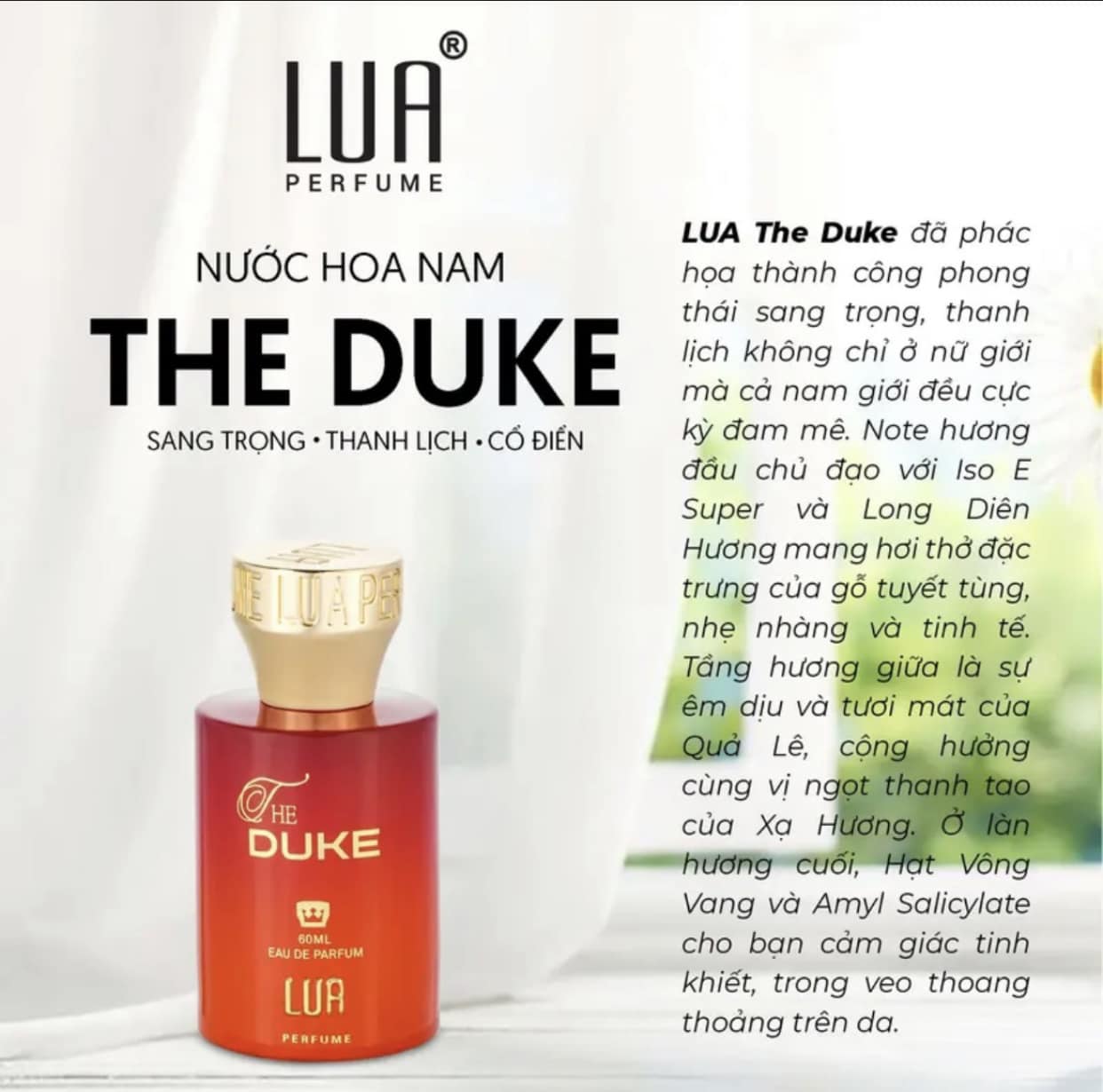 Nước Hoa Nam The Duke 60ml LUA Perfume