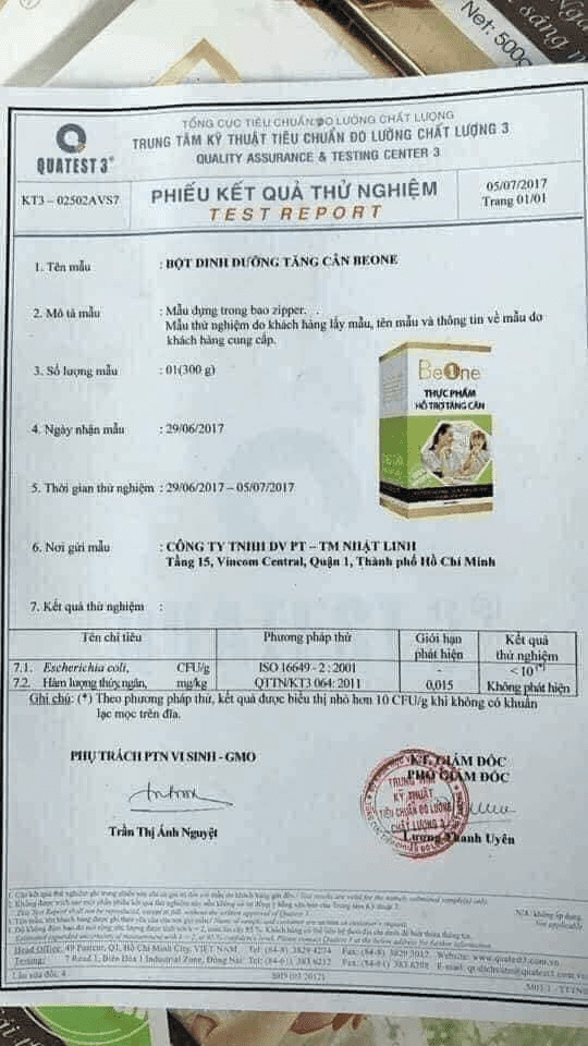 Ngũ cốc dinh dưỡng Beone - chất lượng tạo nên thương hiệu