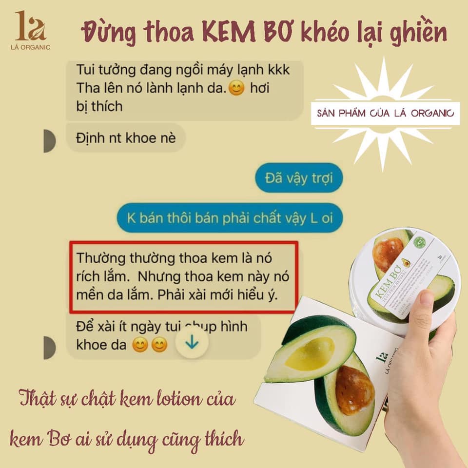 Feedback khách sử dụng kem body Bơ