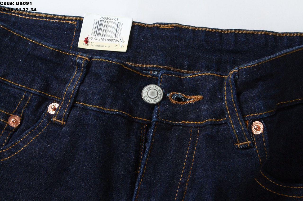 Quần jeans dài nam màu xanh đen viền chỉ vàng Quần jeans dài nam màu xanh đen viền chỉ vàng